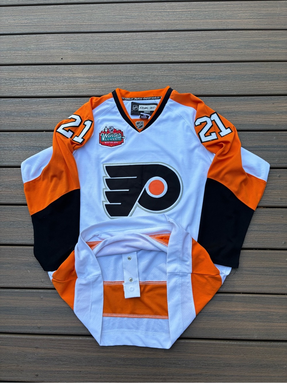 Philadelphia Flyers James van Riemsdyk Reebok CCM Winter Classic Strap Jersey 54